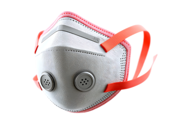 Respirator Mask with Valve Isolated on White,Medical Safety Respirator Mask Isolated,Protective Breathing Mask with Valve,Safety Valve Face Mask Product Photo,Medical-Grade Respirator Mask Isolated,
