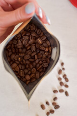 Coffee beans in a bag