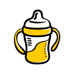 vector clip art medicine bottle on white background for web and graphic design