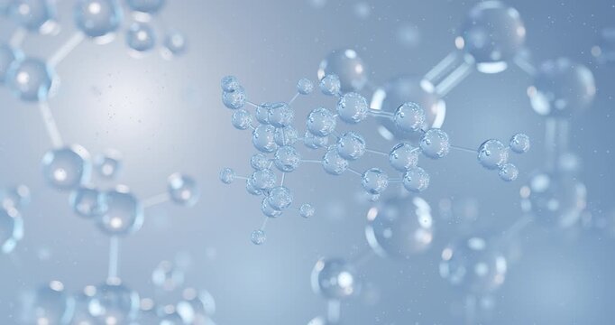 Cyclic adenosine monophosphate rotating 3D model of second messenger, seamless looped video
