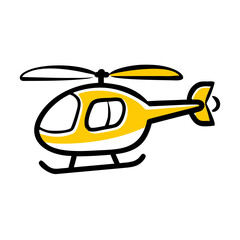 vector clip art toy helicopter on white background for web and graphic design