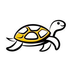 vector clip art turtle on white background for web and graphic design