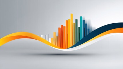 Abstract Colorful Wave Chart.