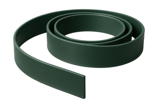 Flexible rubber garden edging that easily curves around flower beds in compact spaces.