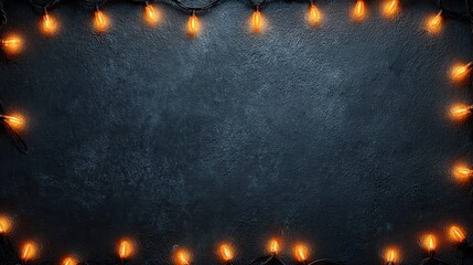 dark background with garland frame