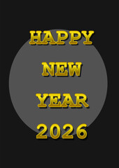 Happy New Year 2026 Vector | Modern Minimal Celebration Design