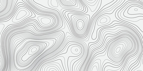 Fototapeta premium Abstract topographic contour pattern with smooth flowing lines on a clean light background. Modern minimal design texture ideal for wallpapers, branding, packaging, and contemporary graphic projects.