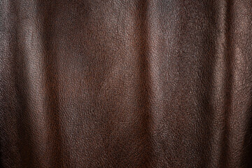 Brown Textured Leather Surface Folds