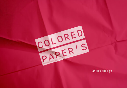 Colored Paper Textures With Wrinkles and Folds