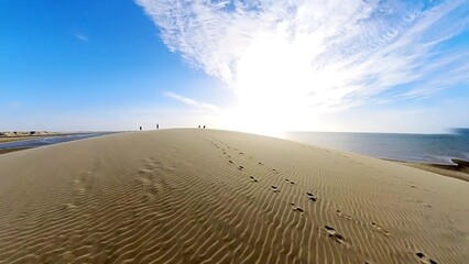 Travel to the white dune in Morocco
