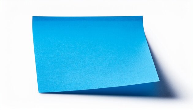 Single Square Blue Sticky Post It Note Isolated Transparent Background Photo Png File