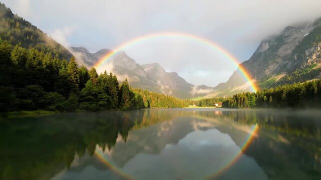 Highlighting the mesmerizing optical phenomenon of a sun dog or circumhorizontal arc, revealing rare atmospheric light displays. Sky view, unique weather event, scientific