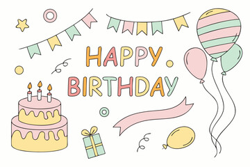 happy birthday card with bunny