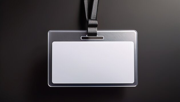 Simple Id Card A Blank Identity Card With A Clear Plastic Holder Hangs Suspended Ready To Be Personalized A Symbol Of Access Belonging And Security