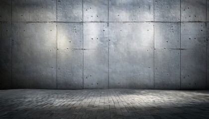 Concrete Wall And Floor 3D Rendering