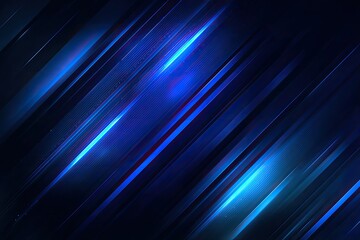 Abstract blue diagonal lines with light effects, futuristic & modern