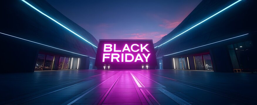 Black Friday text pulses with thrilling energy and irresistible modern style.