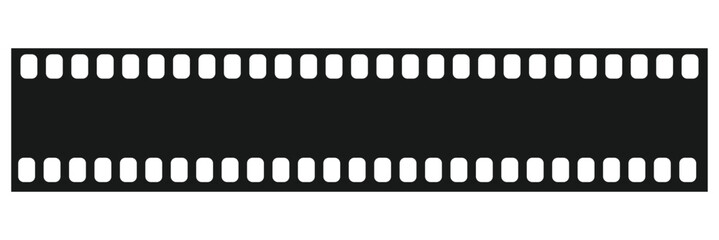 Film strip background with retro photo and cinema frames. Movie reel or video strip roll design. Vector illustration for media, film, and photography projects.