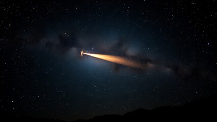 gravitational. Invisible comet silhouettes revealed through gravitational distortion of distant starfields. STEM education sheets, lab safety posters, designed for biotech research communications.