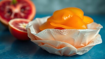 deceptive. Deceptively healthy foods with peeling carb layers, exposing dietary illusions. menu design, packaging mockups, designed for culinary blogs and recipe cards for restaurants.