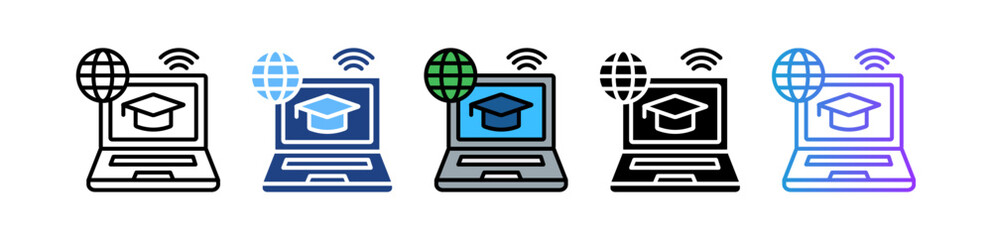 Distance Education multiple icon