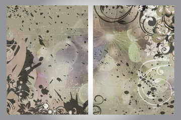 unique creative grunge flower background