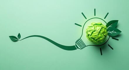 Discover innovative green energy solutions with a vibrant lightbulb concept, symbolizing eco-friendly practices and sustainable initiatives for a brighter future