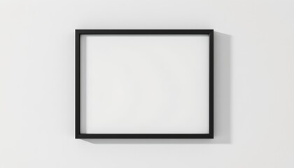 Minimalist Framed White Canvas with Soft Lighting