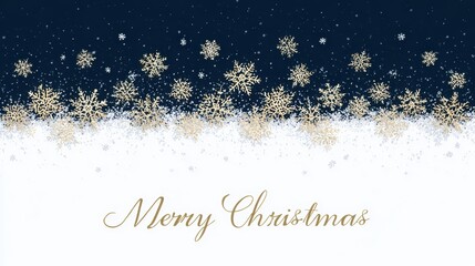 Elegant Christmas greeting with snowflakes and a festive holiday message
