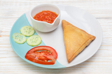 Samosas sri-lankais. Beignets typiques frits