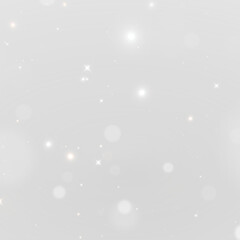 Abstract Magical Light Effect with Golden Sparkles, Glittering Dust, Bright Bokeh and Shimmering Confetti