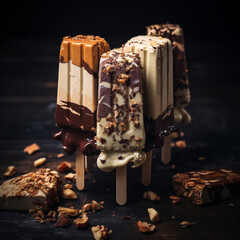 Chocolate Almond Popsicles
