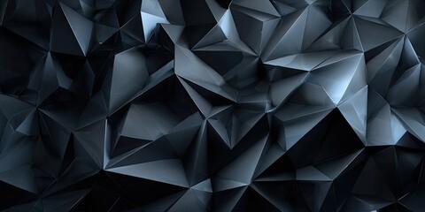 Abstract digital art showing a dark, geometric surface with multiple interconnected triangles