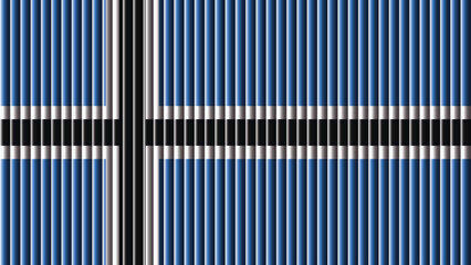 A vertically striped flag featuring blue white and black bands representing botswana s national emblem