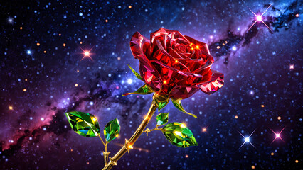 A beautiful rose in the form of a jewel