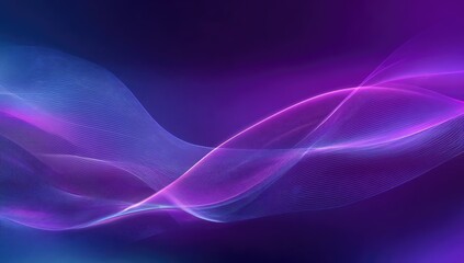 Abstract, ethereal waves of light in shades of blue, purple, and magenta