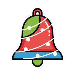 Festive Christmas Bell with Ribbon