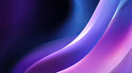 Fototapeta premium Abstract flowing curves in shades of purple and blue on a dark background