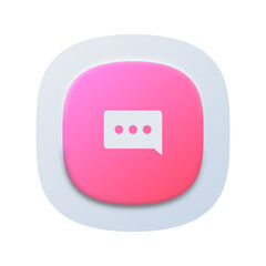 Simple Vector Icon – Chat Bubble for Web UI
