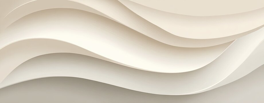 Abstract flowing layers in beige and cream hues, soft curved design, modern, clean