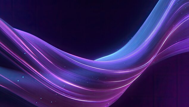 Abstract flowing ribbons of light, showcasing vibrant hues against a dark background
