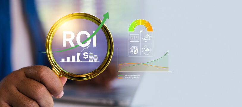 ROI strategy marketing performance, budget allocation, ROAS tracking, A/B testing insights, advertising analysis business growth, KPI dashboard optimization, digital metrics, ROI Performance Dashboard