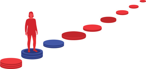 Stepping Stones to Success A Symbolic Journey to the Top