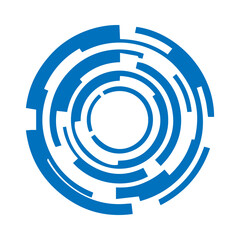 blue futuristic abstract HUD circle. circle technology element. futuristic HUD interface.