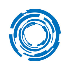 blue futuristic abstract HUD circle. circle technology element. futuristic HUD interface.