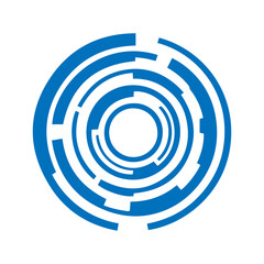 blue futuristic abstract HUD circle. circle technology element. futuristic HUD interface.
