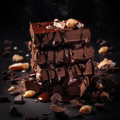 
Chocolate Block Close-Up

