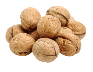 Walnut walnuts nuts food healthy brown shell raw snack ingredient group on transparent background