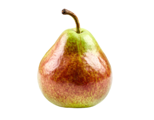 Isolated pear fruit food healthy sweet fresh ripe delicious closeup object on transparent background