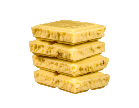 Stack of delicious honeycomb toffee dessert sweet treat confectionery on transparent background - Powered by Adobe